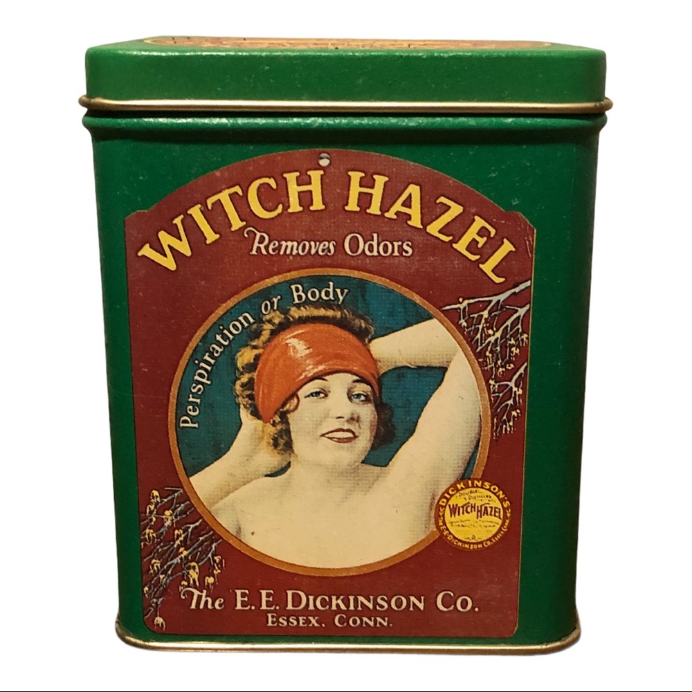 3/$15: Vintage Dickinson's Witch Hazel Advertising Tin Box